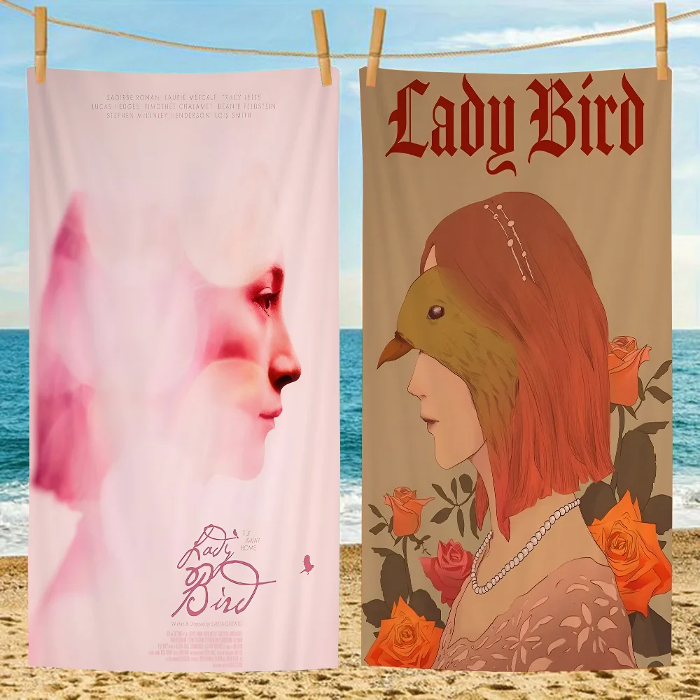 L-Lady B-Bird Microfiber Beach Towel Absorbent Quick Dry Soft Yoga Swimming Resort Mountain Climbing Towel