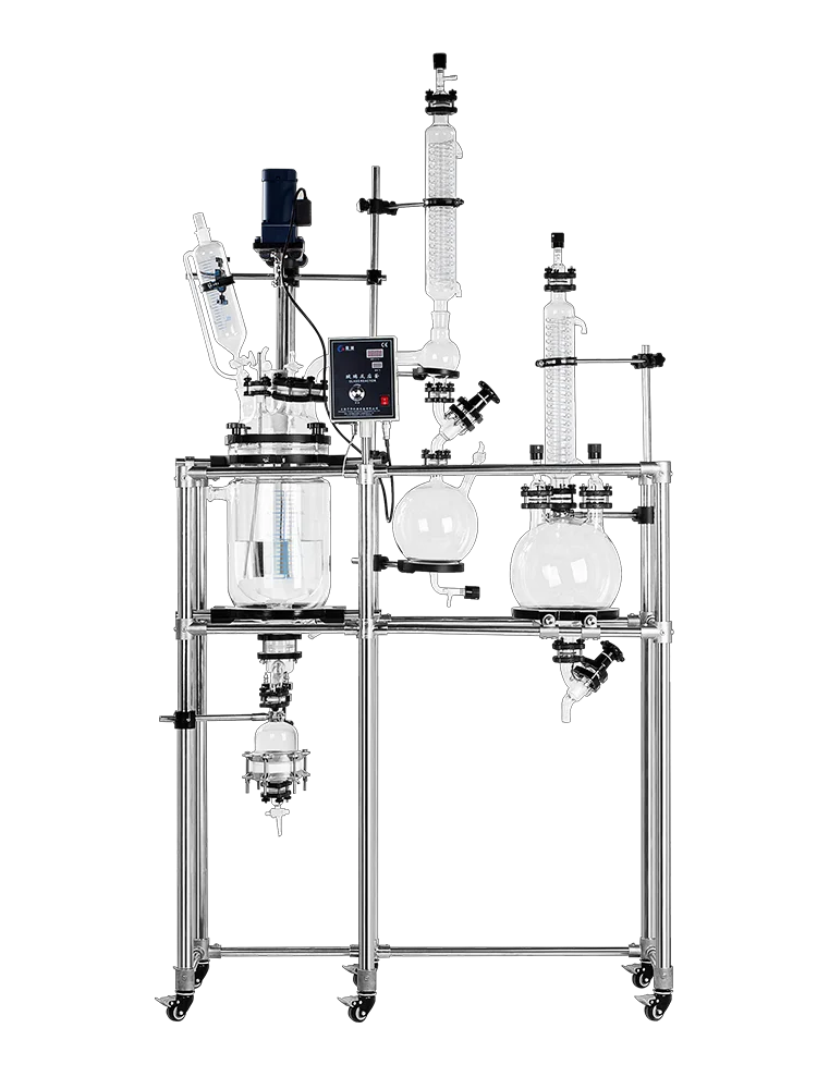 

Cancun, Combined Double Glass Reactor Laboratory Sand Core Filtration Crystallization Distillation Electric