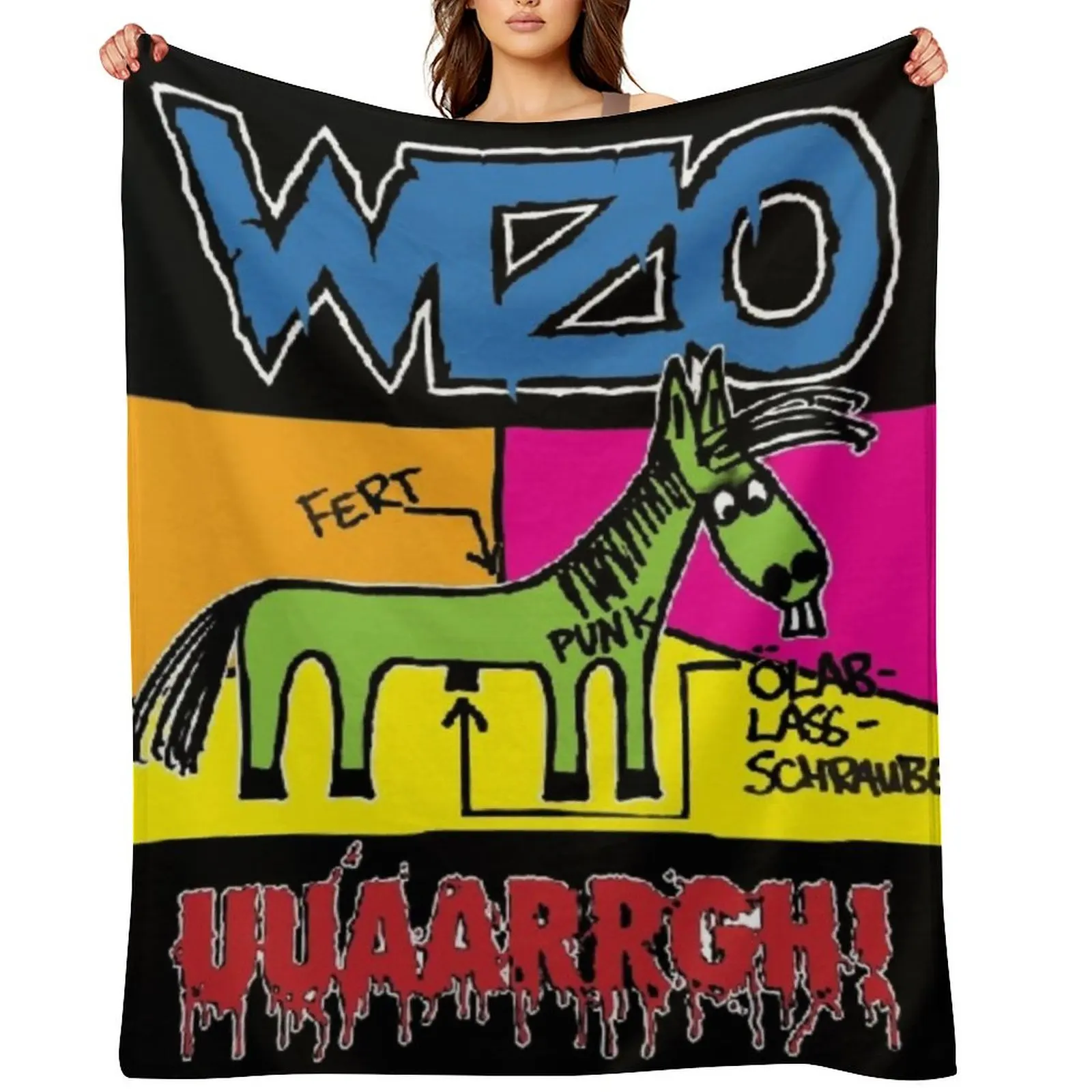 

WIZO Uuaarrgh! Throw Blanket Furrys Personalized Gift Winter beds for babies Blankets
