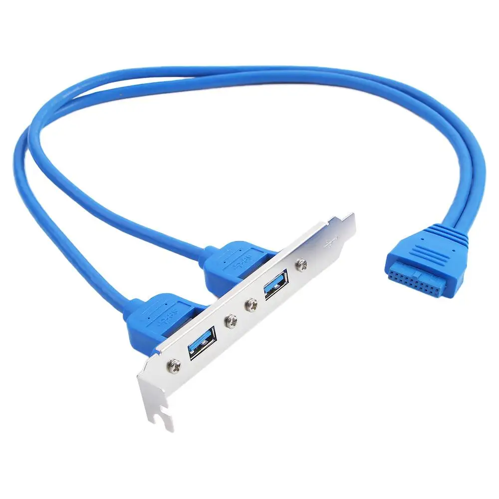 Computer Accessories USB 3.0 Back Panel Panel Expansion Bracket 5Gbps Data Cable USB3.0 Baffle Adapter to 20-Pin Header Cable