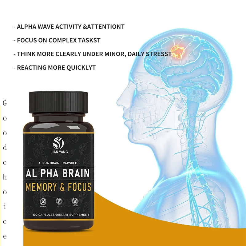 

1 Bottle 60 Pills Brain Capsule Biotin Capsule Alpha Brain Capsule Helps Improve Memory free shipping