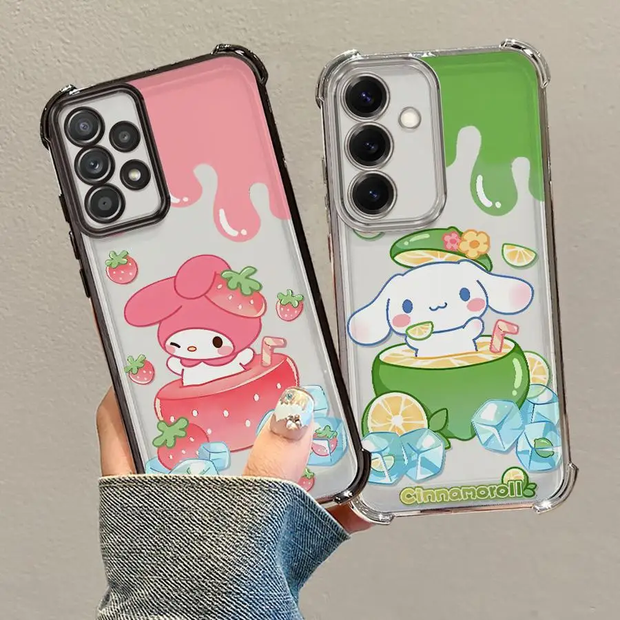 كارتون سانريو ميلودي حافظة لهاتف سامسونج جالاكسي A21s A25 A13 A26 A16 A52 A55 A35 A36 A33 A24 A15 غطاء الهاتف #4