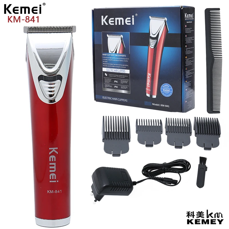 Kemei-KM-841 Profissional Clipper Cabelo para Homens, Forte Barbeador Elétrico, Alta Qualidade, Material ABS, Máquina De Corte De Cabelo, Barba, Novo