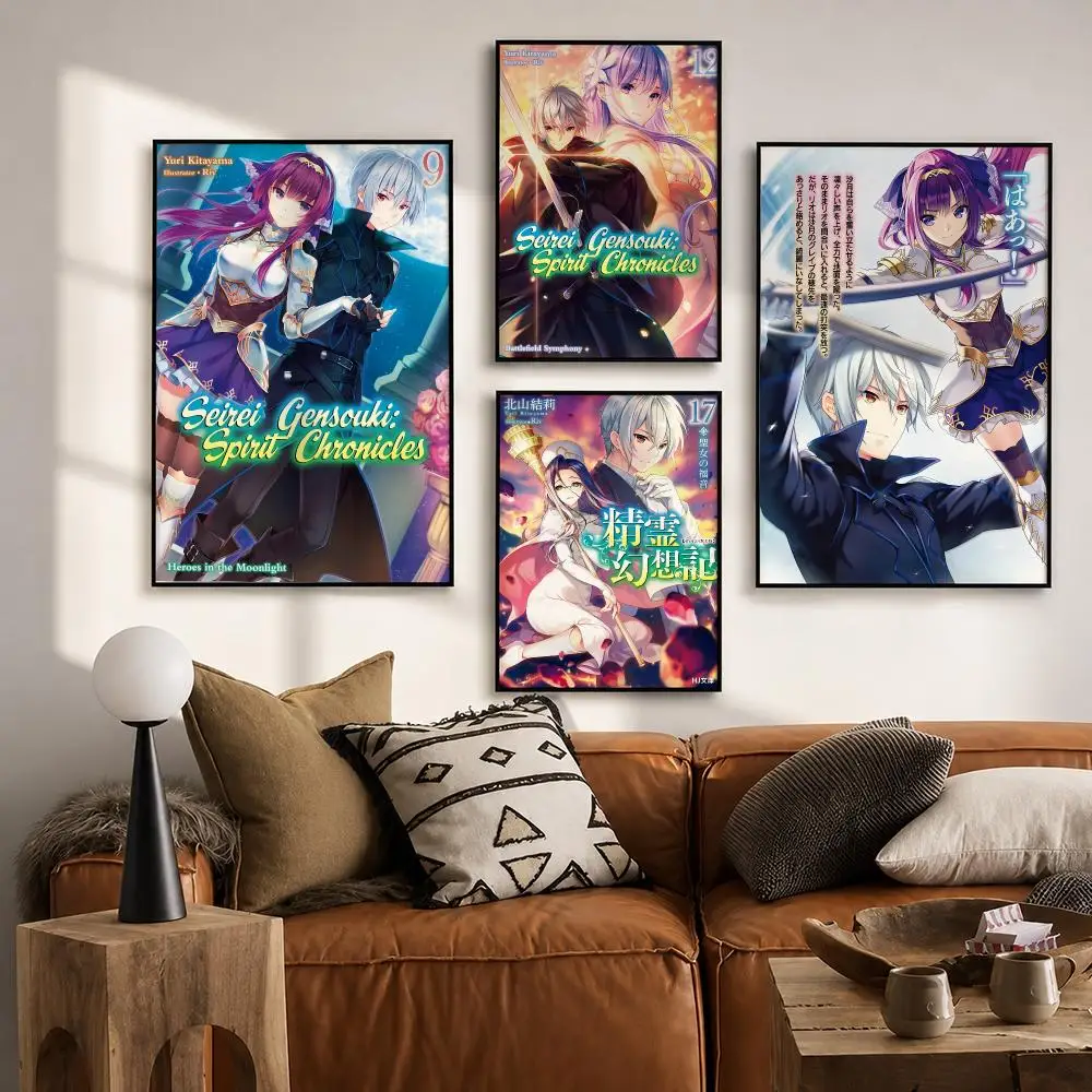 Manga Style Spirit Chronicles Poster HD poster wall art self-stick no-residue for home cafe office great gift