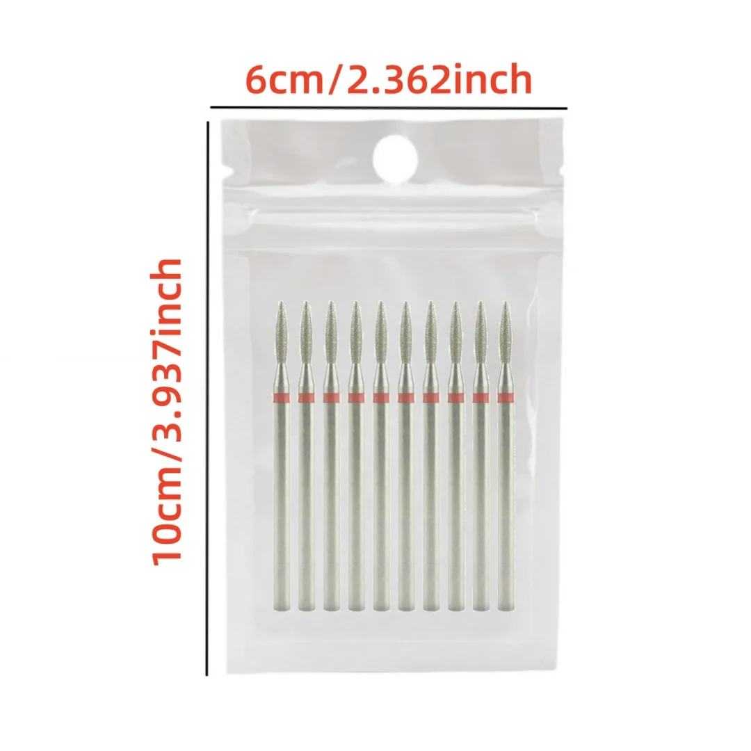 10 pièces/ensemble cuticule propre diamant foret à ongles ensemble électrique lime à ongles Machine cuticule bits diamant ongles outils manucure pédicure