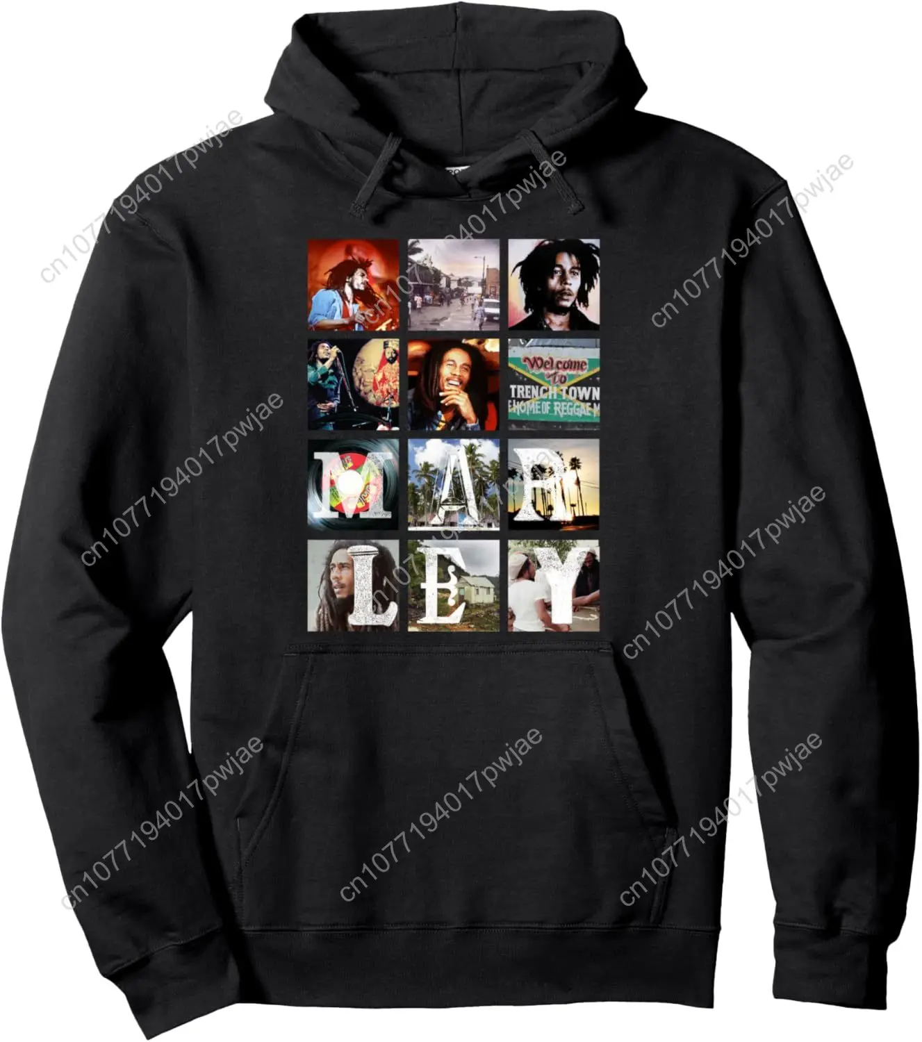 

Bob Marley Block Images Pullover Hoodie