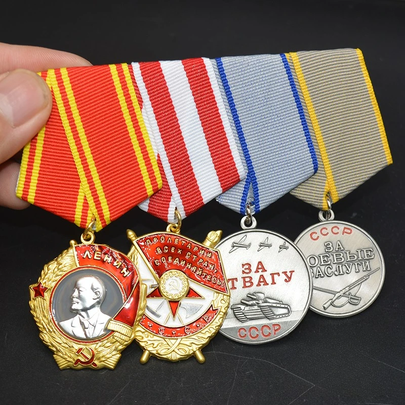 السوفياتي الروسية ميدالية الشريط شريط لوحة لينين العلم الأحمر ميدالية شجاعة جمع مجموعة دبابيس شارات الديكور الحرف #6