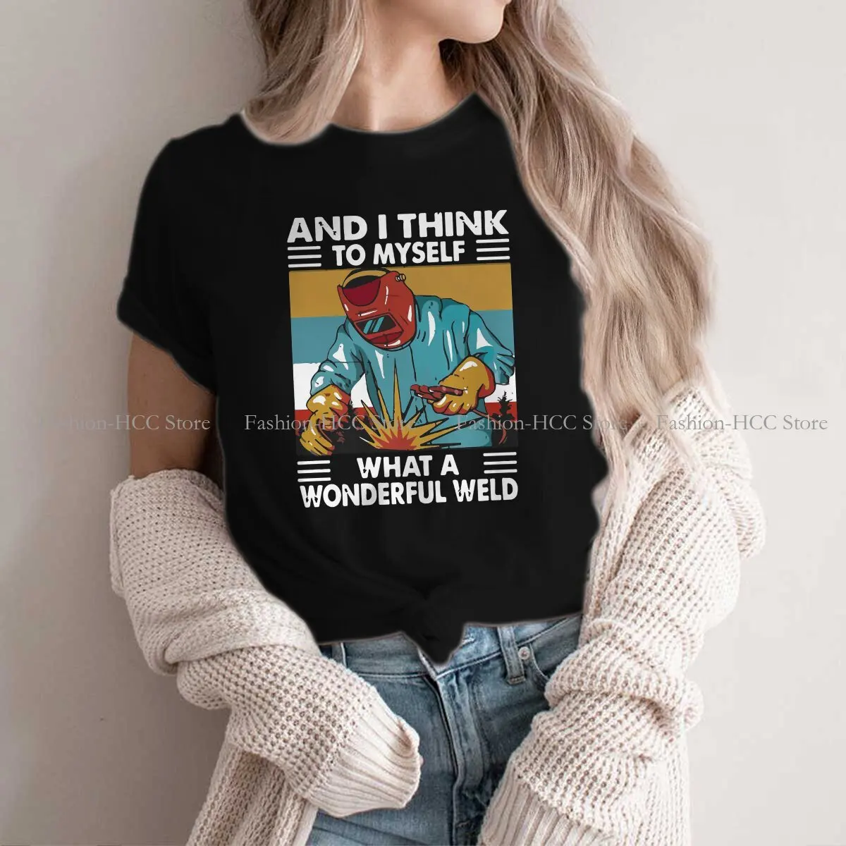 And I Think To Myself What A Wonderful Weld 1 Special Polyester TShirt Welding Welder Top Quality Hip Hop Gift Idea T Shirt