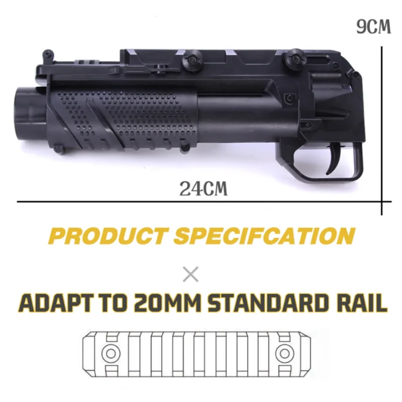 Obús para comer frango com acessórios universais para modelo de trilho de 20 mm e itens decorativos que podem tocar modelos de cristal M203