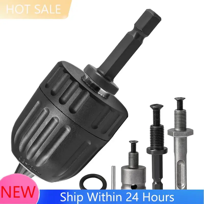 

A78K New 0.8-10Mm Keyless Drill Chuck Adapter 1/4"Hex Shank Lock Key 1/2" Socket Square Adapter, Drill Chuck Forimpact Driver