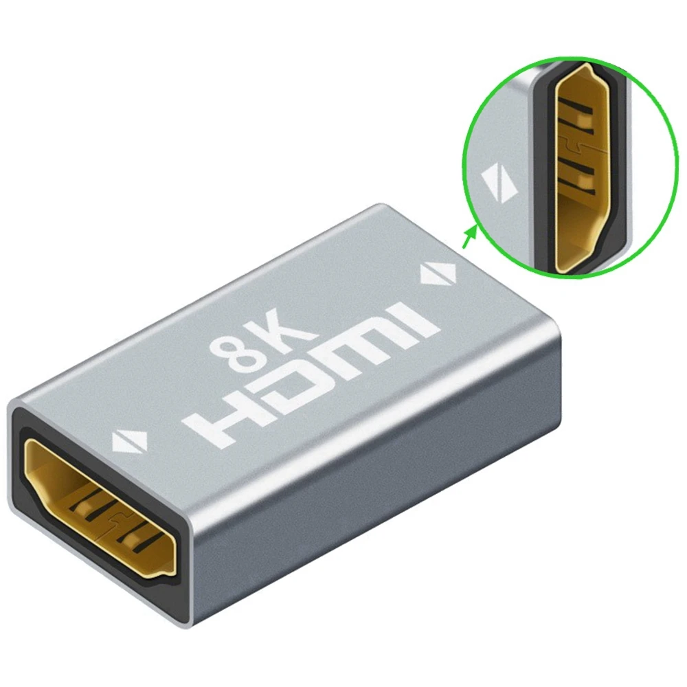 

Переходник HDMI мама-HDMI мама 8K удлинитель передачи высокой четкости стабильный адаптер HDMI сигнала