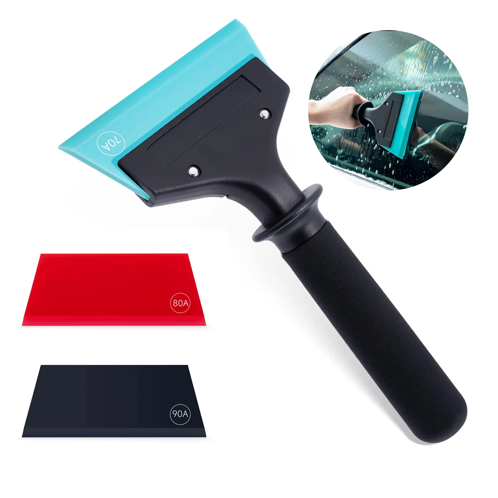 EHDIS Automotive Window Film Scraper Vinyl Packaging Kit for Wallpaper and Film Scraping Glass Cleaning
