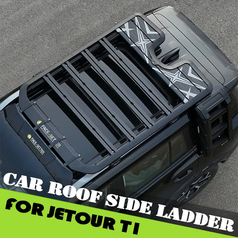 

Car Roof Luggage Rack Platform Fit for Jetour Shanhai T1 2024 2025 Modified Side Ladder Expansion Car Exterior Accessories