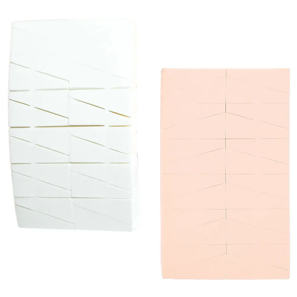 2 pçs cunha maquiagem esponjas triângulo beleza puff para fundação blush creme rosto ferramenta de aplicação portátil