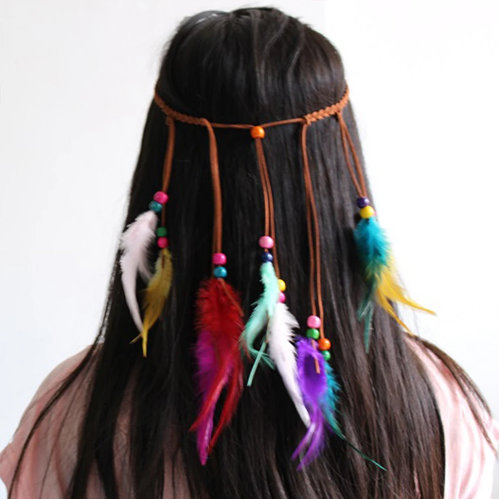 

Bohemian Headband Crown Hair Ribbon Headwear Bands Tassel Boho Style Photo Shoot Party Wedding Accessories