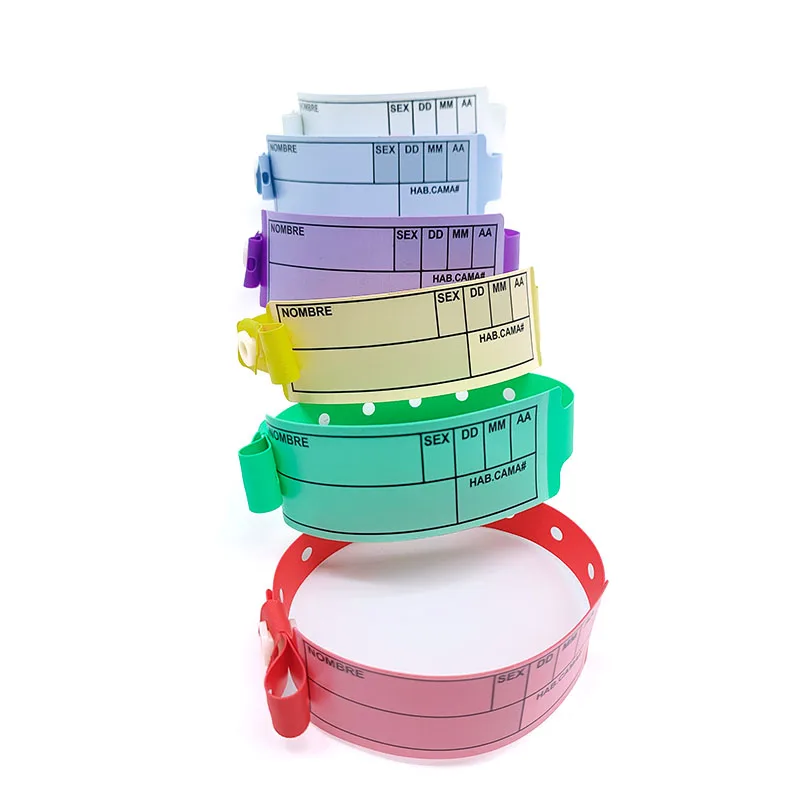 100pcs Count Cheap Waterproof Soft PVC Wrist Band,Custom Plastic Bracelets, Vinyl Writable ID Wristbands