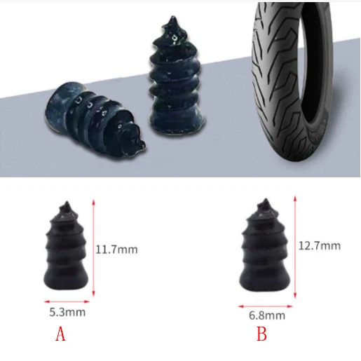 

Vacuum Tyre Repair Nail Kit for Car Motorcycle Car Scooter Rubber Tubeless Tire Repair Tool Set Glue Free Repair Tire Film Nail