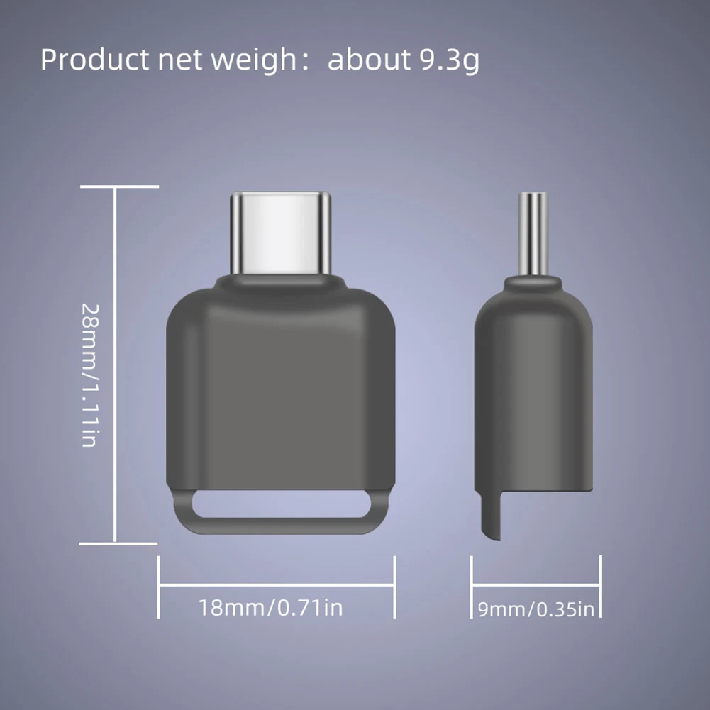 Устройство чтения карт памяти Micro SD/TF USB C TF со шнурком Адаптер для чтения карт памяти типа C из цинкового сплава для ноутбука, планшета, телефона