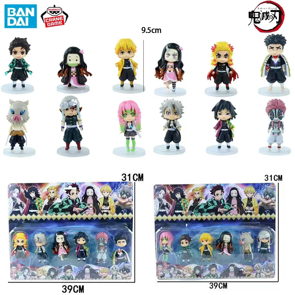 

10cm Anime Demon Slayer Figure Doll Toy Nezuko Tanjirou Zenitsu Inosuke Kyoujurou Shinobu Giyuu Qposket Model Toy Kids Xmas Gift