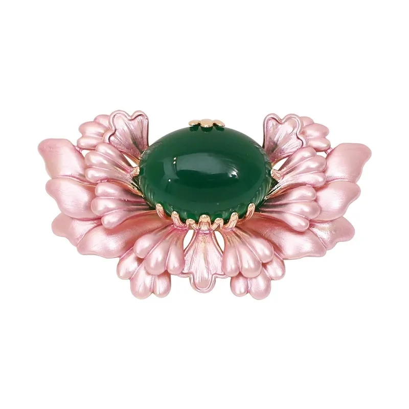 

National style elegant temperament three-dimensional water lily brooch creative new Chinese anti-light coat collar accessories