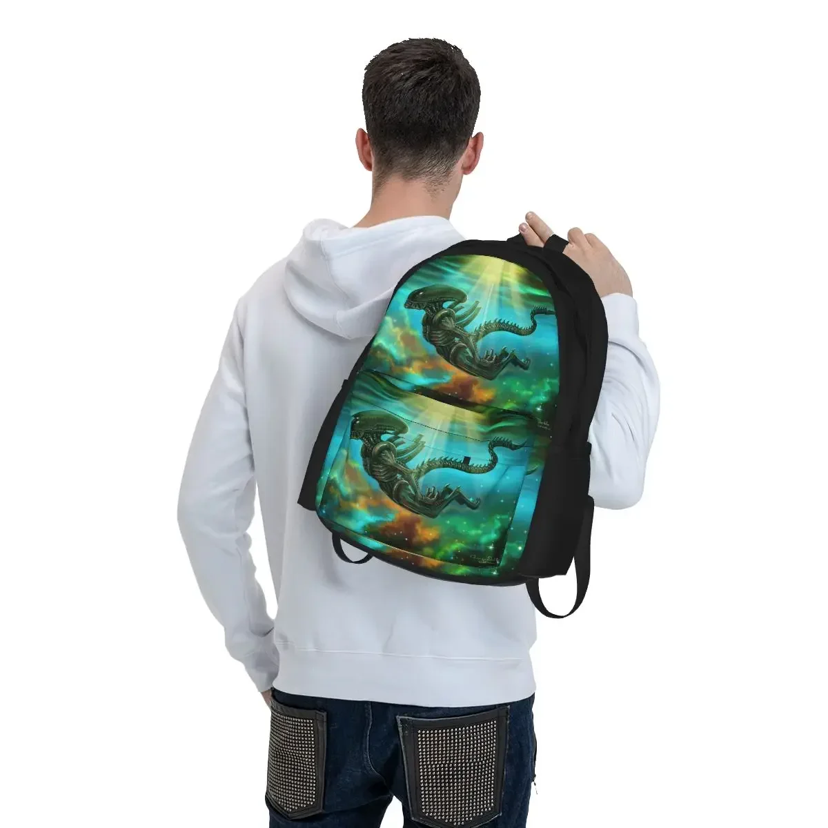 Xenomorph Alien Backpacks Boys Girls Bookbag Children School Bags Cartoon Kids Rucksack Travel Rucksack Shoulder Bag
