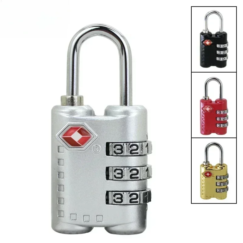 New TSA Customs Colorful Code Lock for Travel Luggage Password Changeable Lock Contrast Color Design Padlock Cabinet Locker