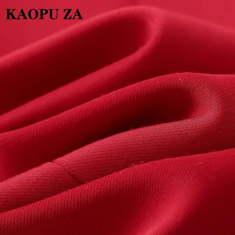 KAOPU ZA 2024 vestidos de fiesta de noche de longitud media vestido elegante femenino con cremallera lateral sin mangas Mini falda con volantes ajuste Regular