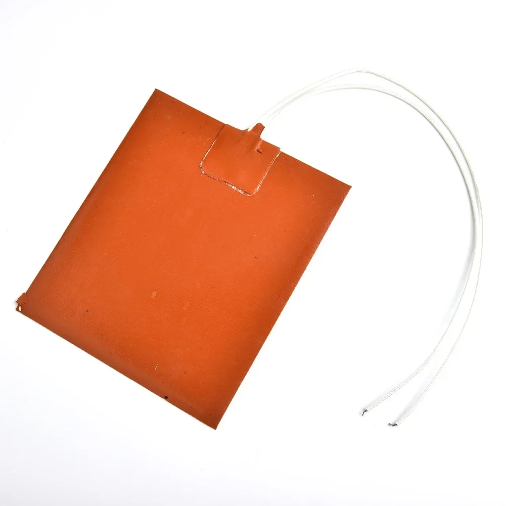 12V DC 12W 100*120mm Silicone Orange Heater Pad Flexible Waterproof For 3D Printer Heated Bed Heating Mat