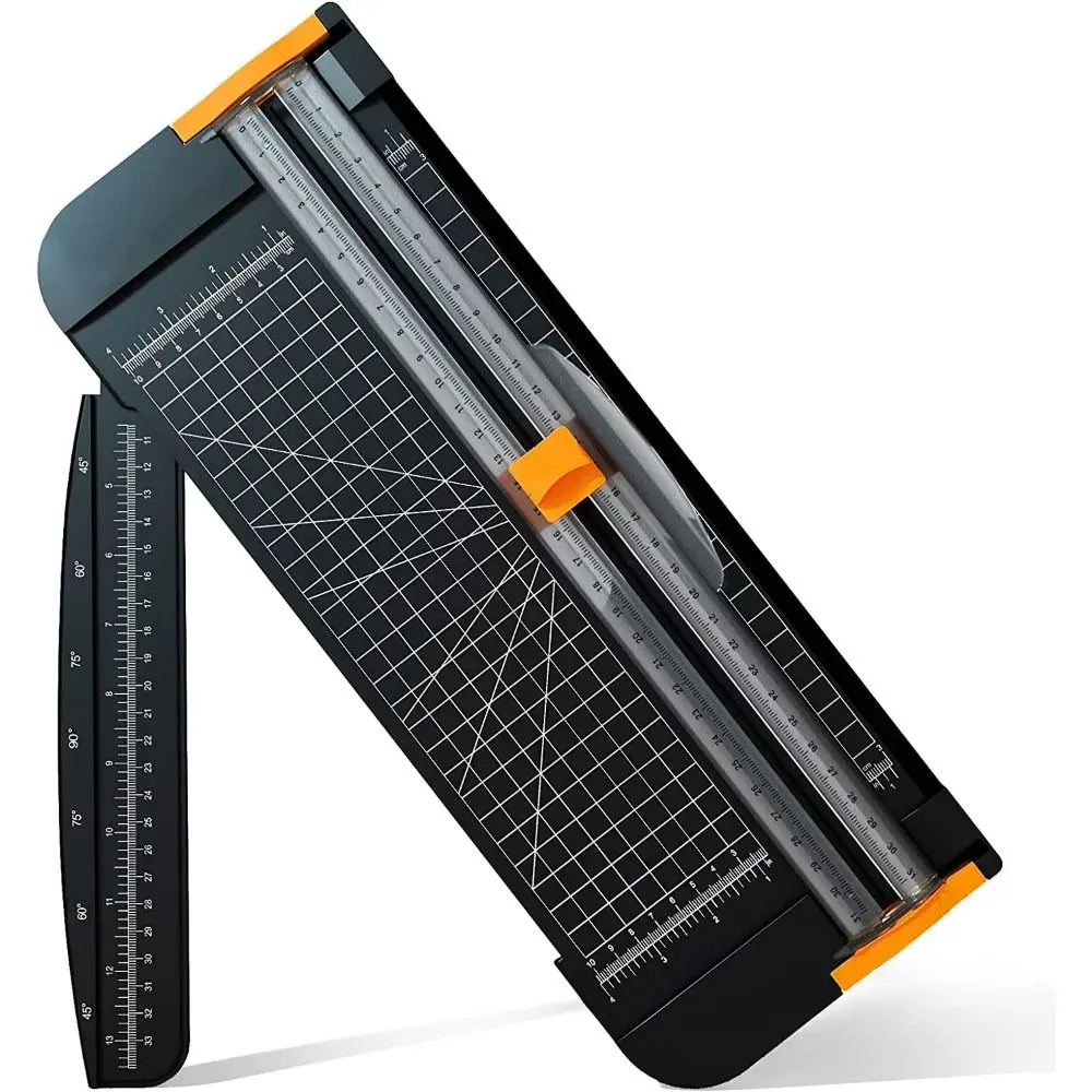 

Heavy Duty Label Card Automatic Security Safeguard Guillotine A4 Paper Cutter Ruler Photo Trimmer