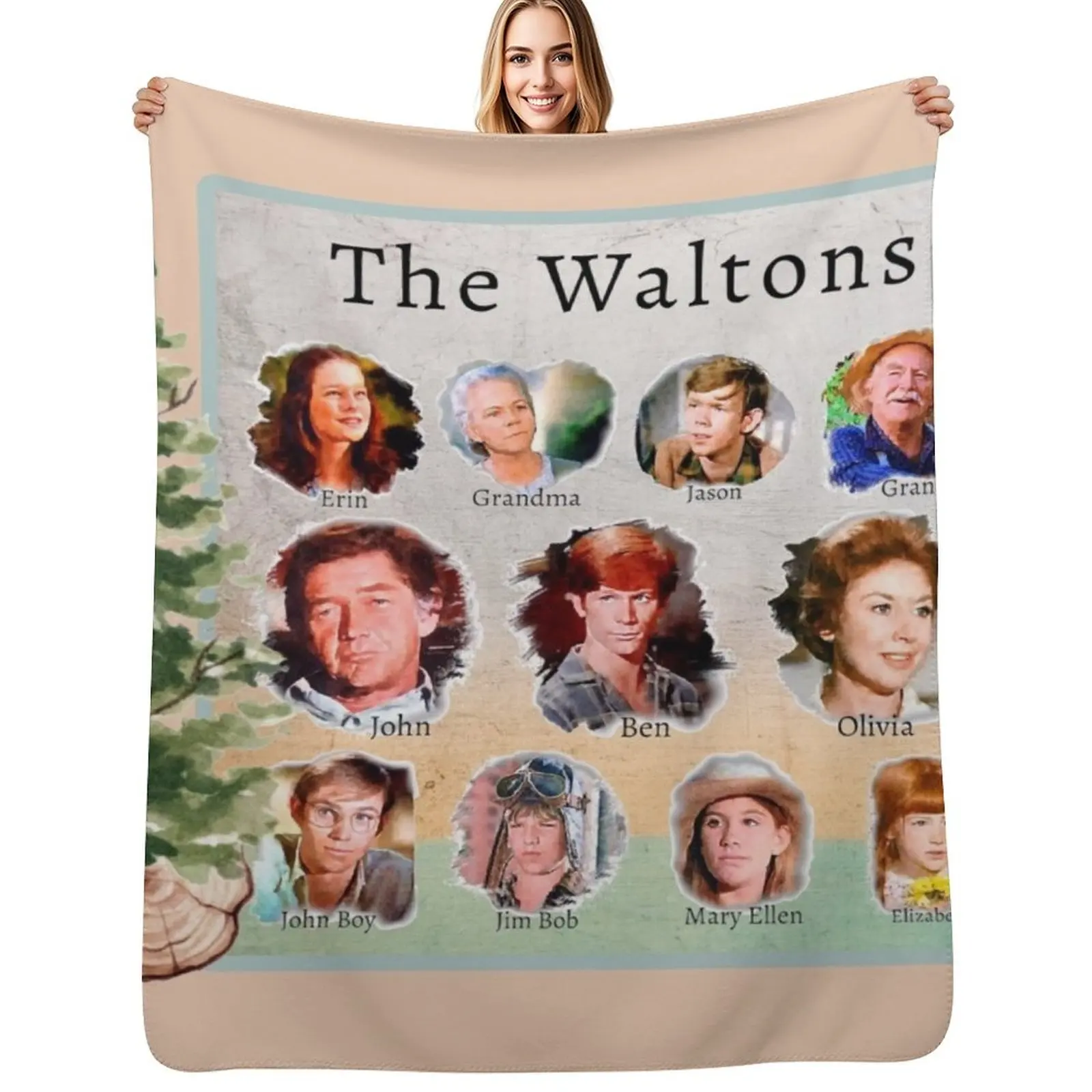 

The Waltons TV Show Throw Blanket Retros funny gift Soft Big Fashion Sofas Blankets