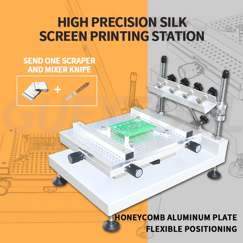 High Precision Silk Printing Table Manual Flat Screen Printing Table Solder Paste Printing Machine Screen Printing Machine
