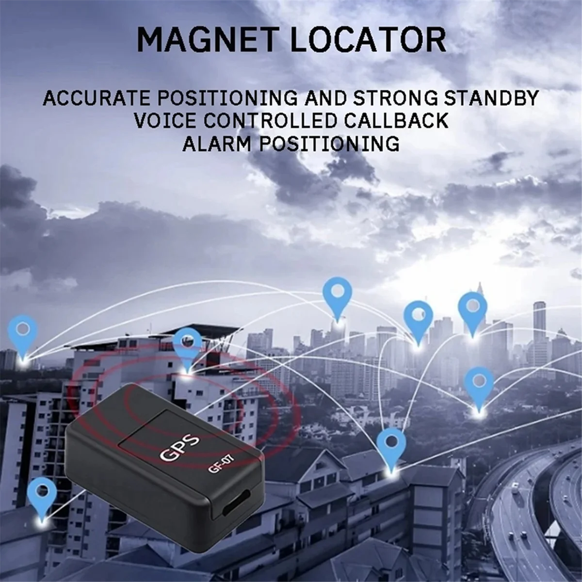 Car GF07 Real-Time Tracking Locator Strong Magnetic Adsorption Locator Anti-Lost Locator