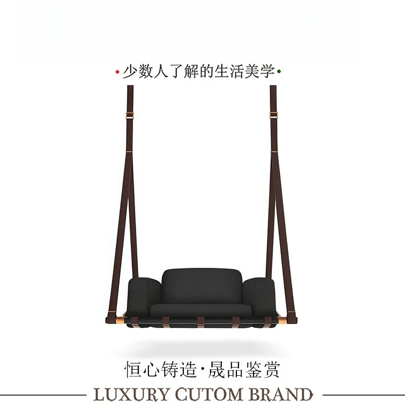 Senior designer art fabric hanging chair, villa luxury outdoor light luxury creative outdoor sofa customization