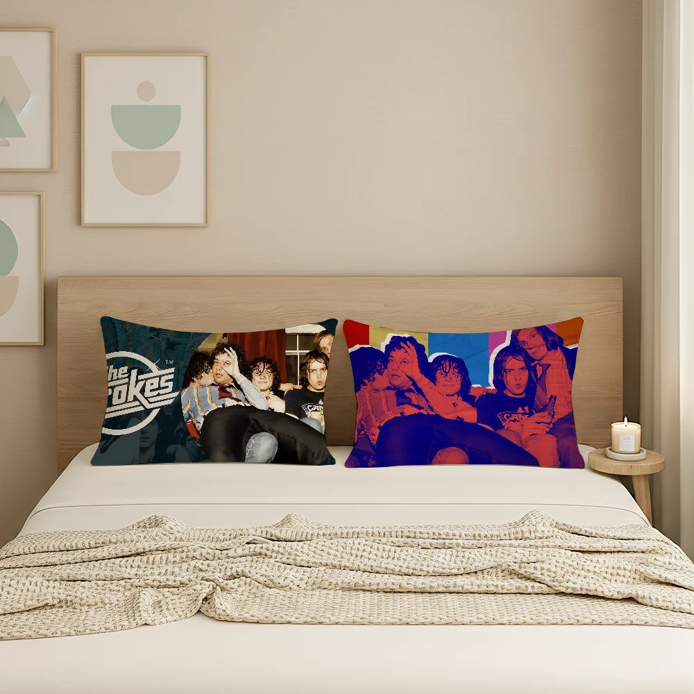 

Rock band T-The S-Strokes Pillow Case Suitable for Office Bedroom Sofa Home Decoration Rectangle Cushions
