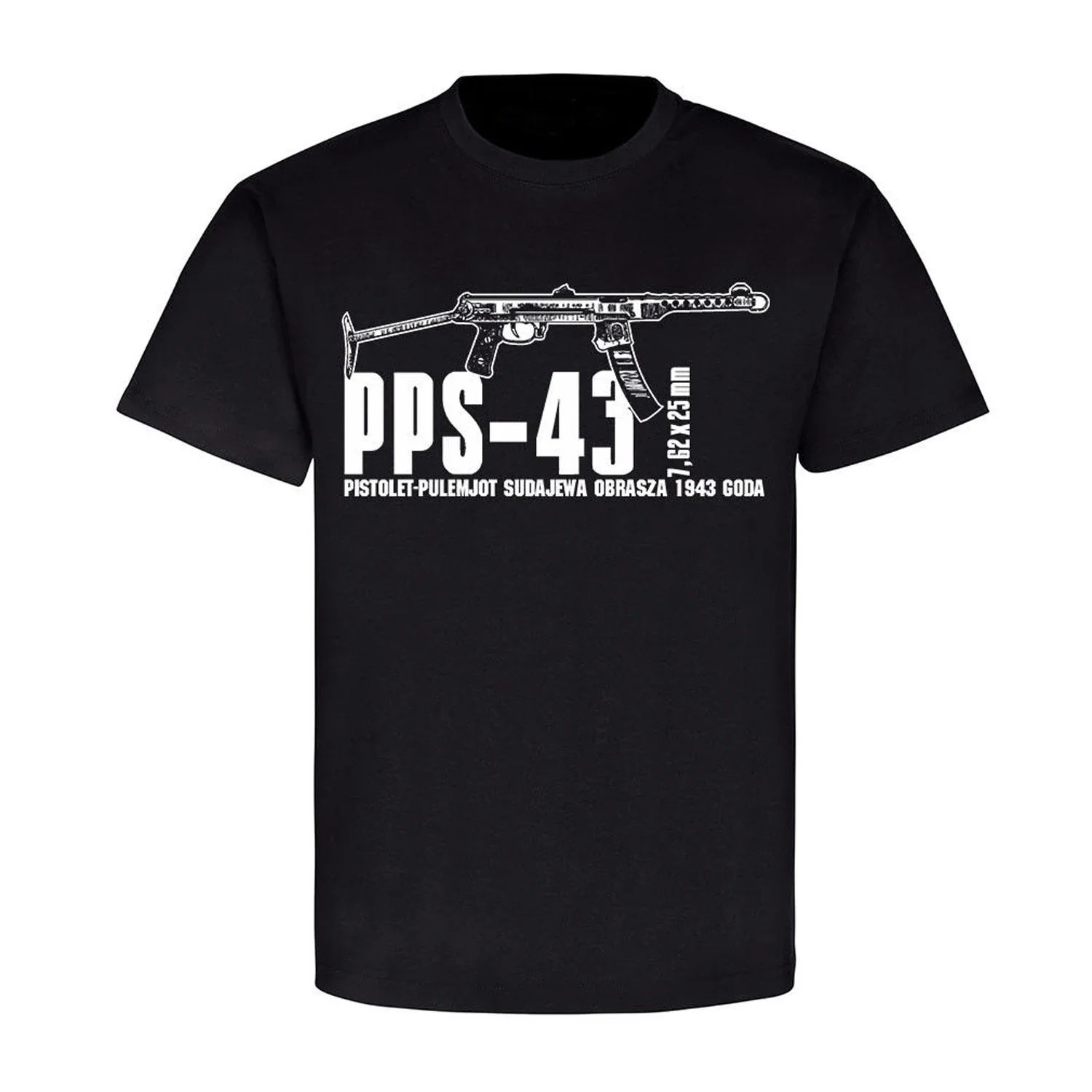 Soviet PPS-43 7.62mm Machine-pistols T-Shirt. Summer Cotton Short Sleeve O-Neck Mens T Shirt New S-3XL