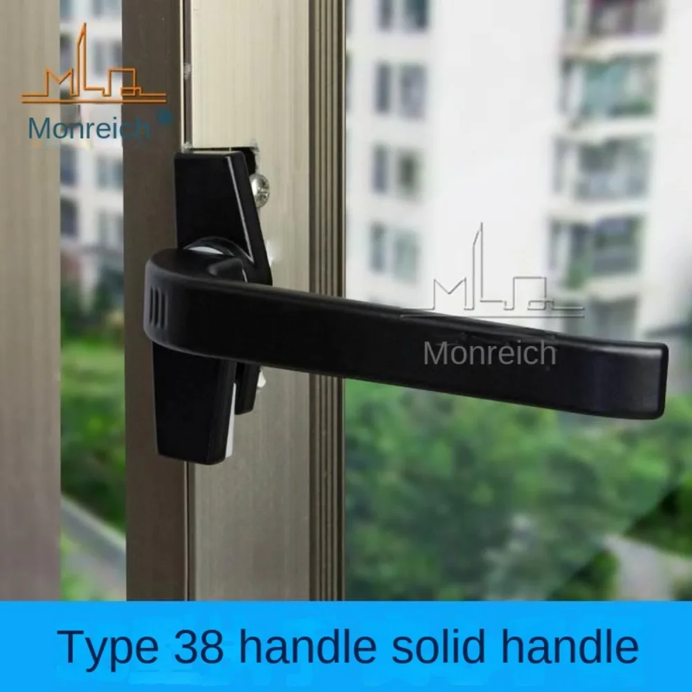 Mengleiqi Inner and Outer Horizontal Window Handle 38 Old style Aluminum Alloy Door and Window Handle Sliding Window Handle Lock