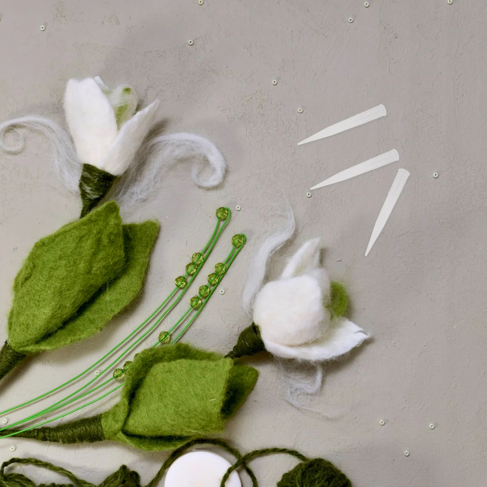 

100pcs Floral Arrangement Tube Holder Plastic Flower Fixation Tools For Wedding Bouquet Fresh Flower Cake Spikes Simulation