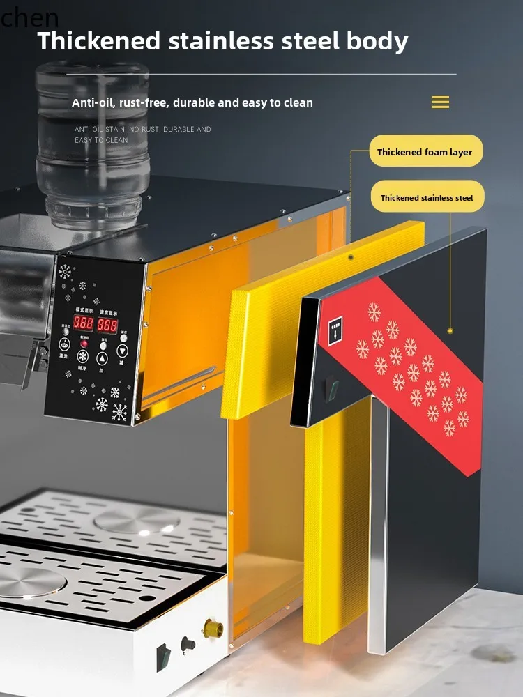 HXL ندفة الثلج التجارية كشك آلة صنع الثلج الثلجية صانع الثلج المنفوش