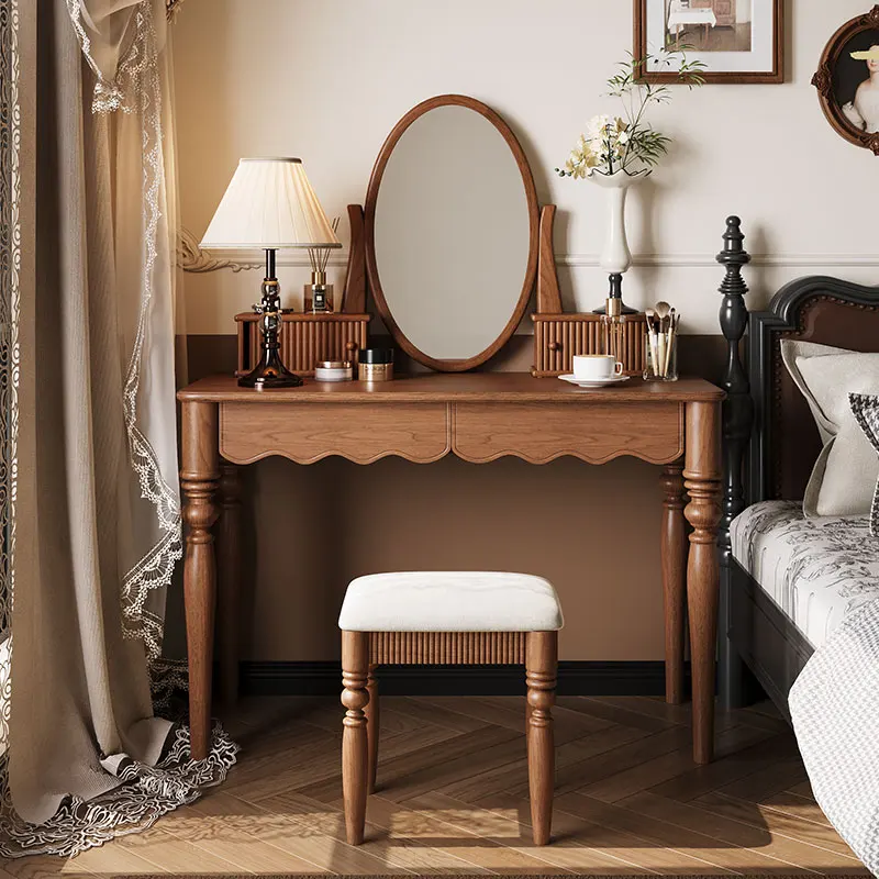 

Storage Cabinet Dressing Table Wooden Modern Vanity Make Up Dressing Table Desk Lighted Mirrors Penteadeira Feminina Furniture