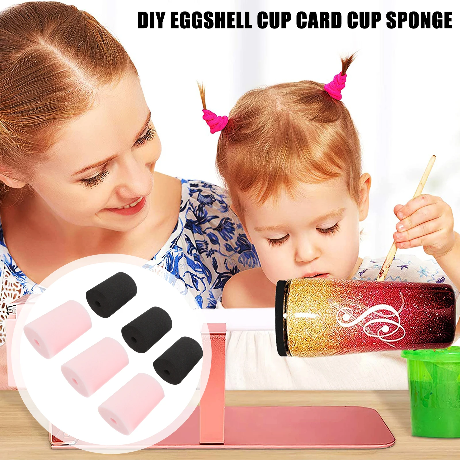 

6Pcs Cup Turner Sponge Inserts Eggshell Flexible Sponge for Tumbler Epoxy Tool Compatible with 10oz-40oz Tumblers and 19mm