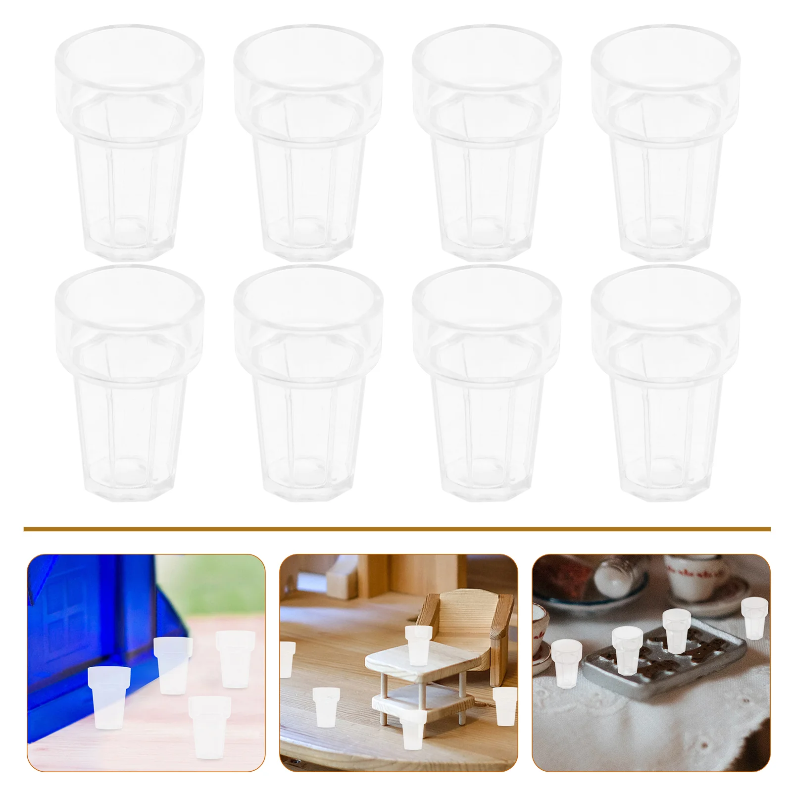 20 Pcs Mini House Cup Miniature Models Realistic Drink Decorative Cups Kitchen Kids Water Tea Mugs