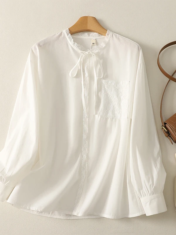 

Свободный длинный женский топ Sve irt больших размеров, чистый цвет, универсальный осенний модный антивозрастной топ для поездок на работу, художественный полиэстер...