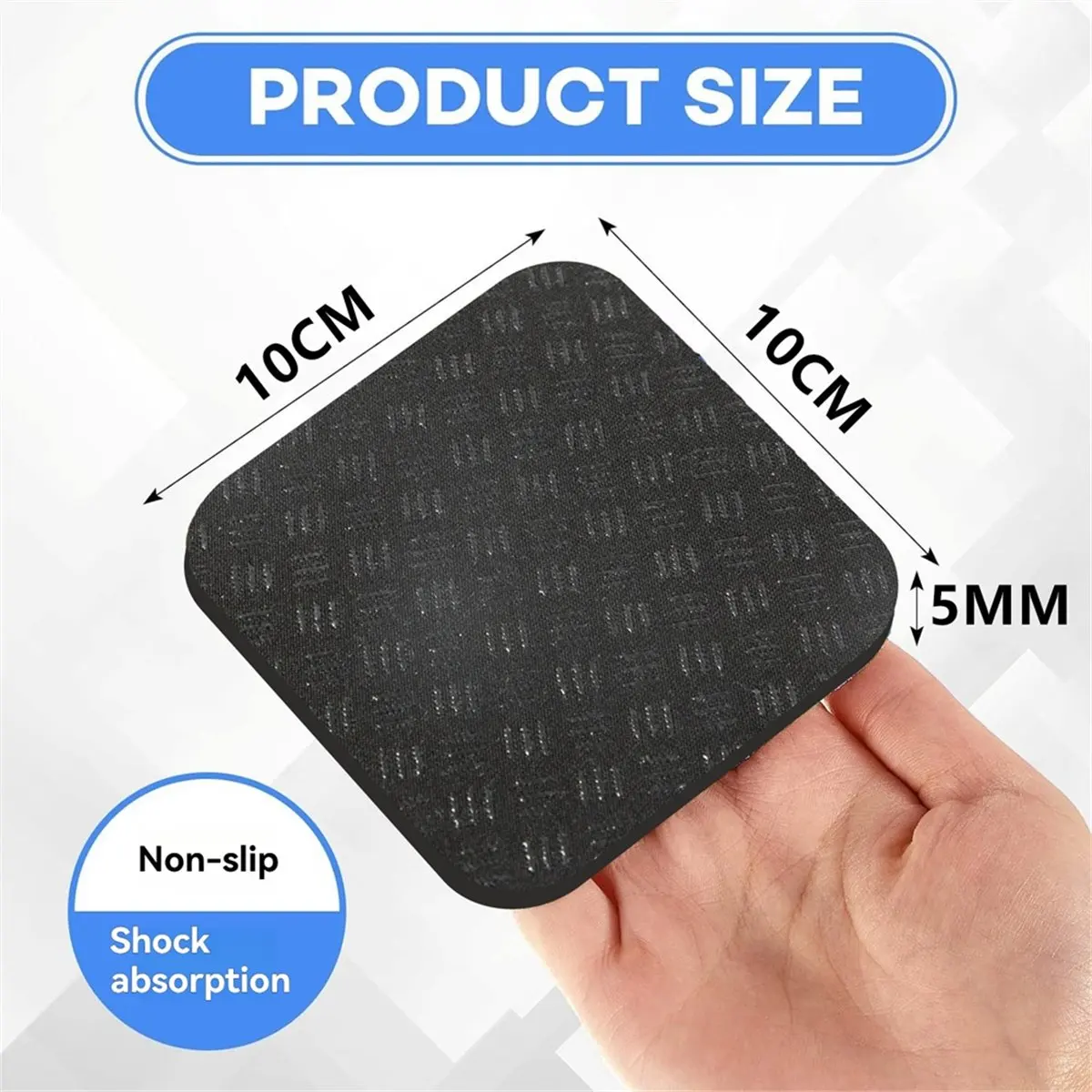 【A75U~】 6PCS Treadmill Mat Pads,4x4x0.2inch Non-Slip Exercise Equipment Mat for Floor Protection for Treadmill, Exercise Bike