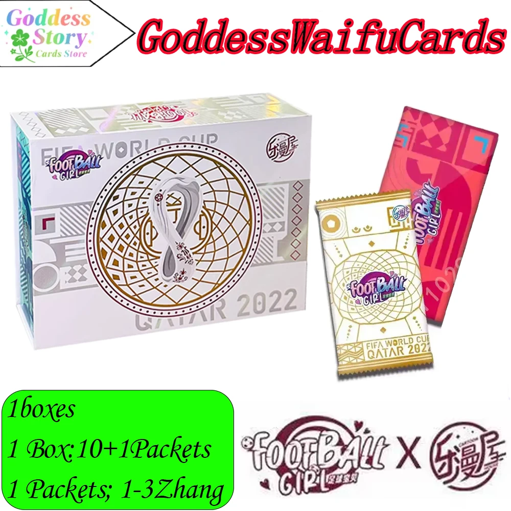 Tarjetas Coleccionables Goddess Story Football Girl para Niños, Figura de Anime, Regalo de Cumpleaños, Tarjetas de Juego, Juguetes de Mesa para la Familia, Navidad