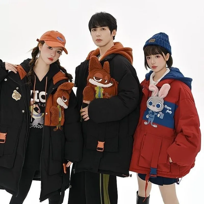 

Disney Cotton Jacket Anime Cute Cartoon Sweet Autumn/Winter Versatile Popular Crazy Zootopia Judith Nick Couple Birthday Gift