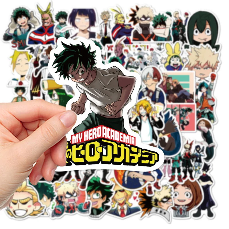 50pcs Anime My Hero Academia Series Graffiti Stickers Suitable for Helmets Desktop Wall Decoration DIY Sticker Pack Wholesale