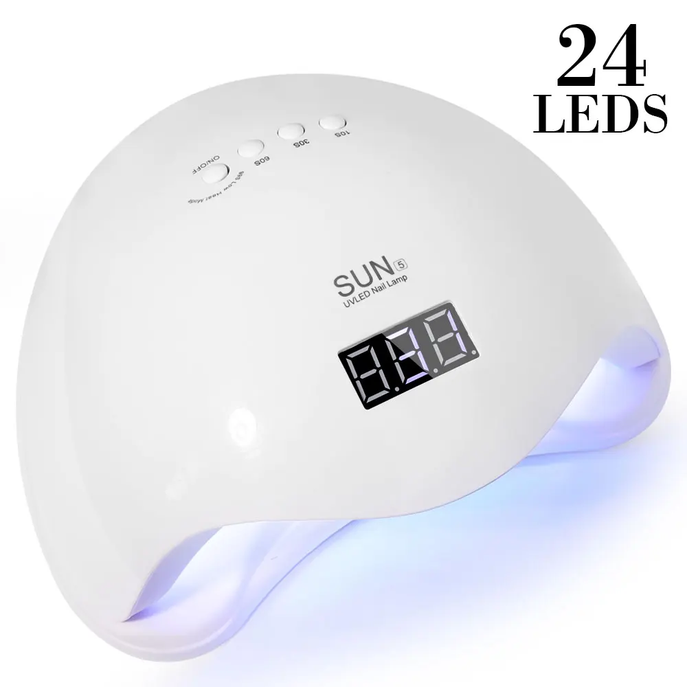 SUN 5 Nail Dryer Professional UV Nail Art Lamp with Timers and Auto Sensor Drying Light for Gel Nail Polish Curing Nail Tools