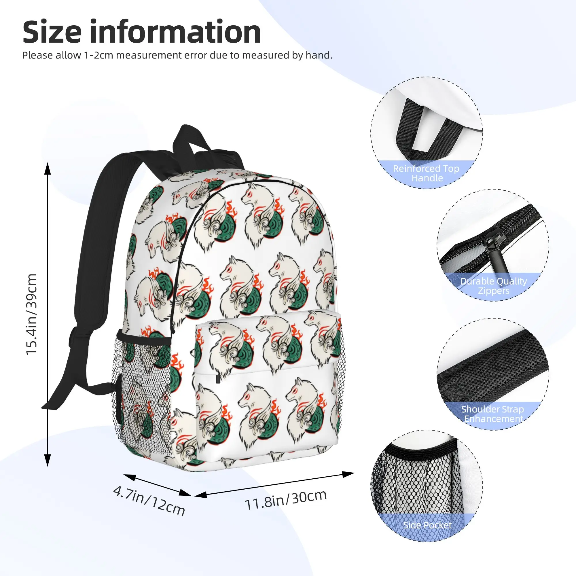 Copy of Okami Sakura Backpack Hot Sale Daypack Large Capacity Boys Girls BookBag Shoulder Bags for Men Women School Bag