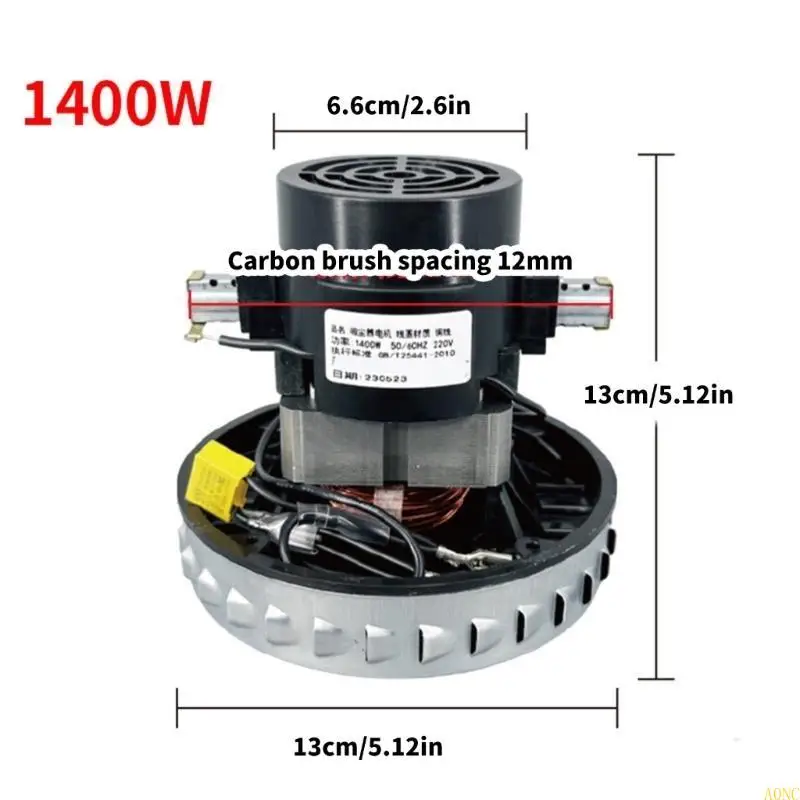 Moteur D'aspirateur Industriel 1400W – Compatible Wap SQ 850 Et Autres, Protection Thermique Intégrée