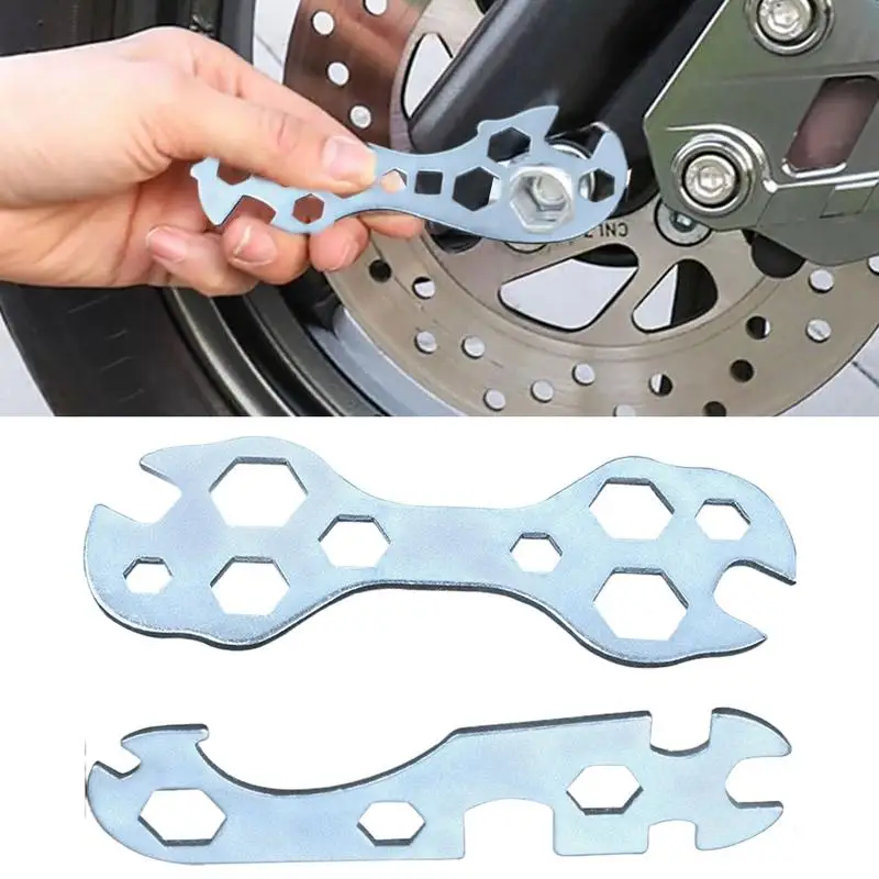 Cycling Wrench Portable Multi-Hole Biking Spanner Pedal Removal And Install Tool Mechanic Nut Bolt Spanner Porous Wrench For